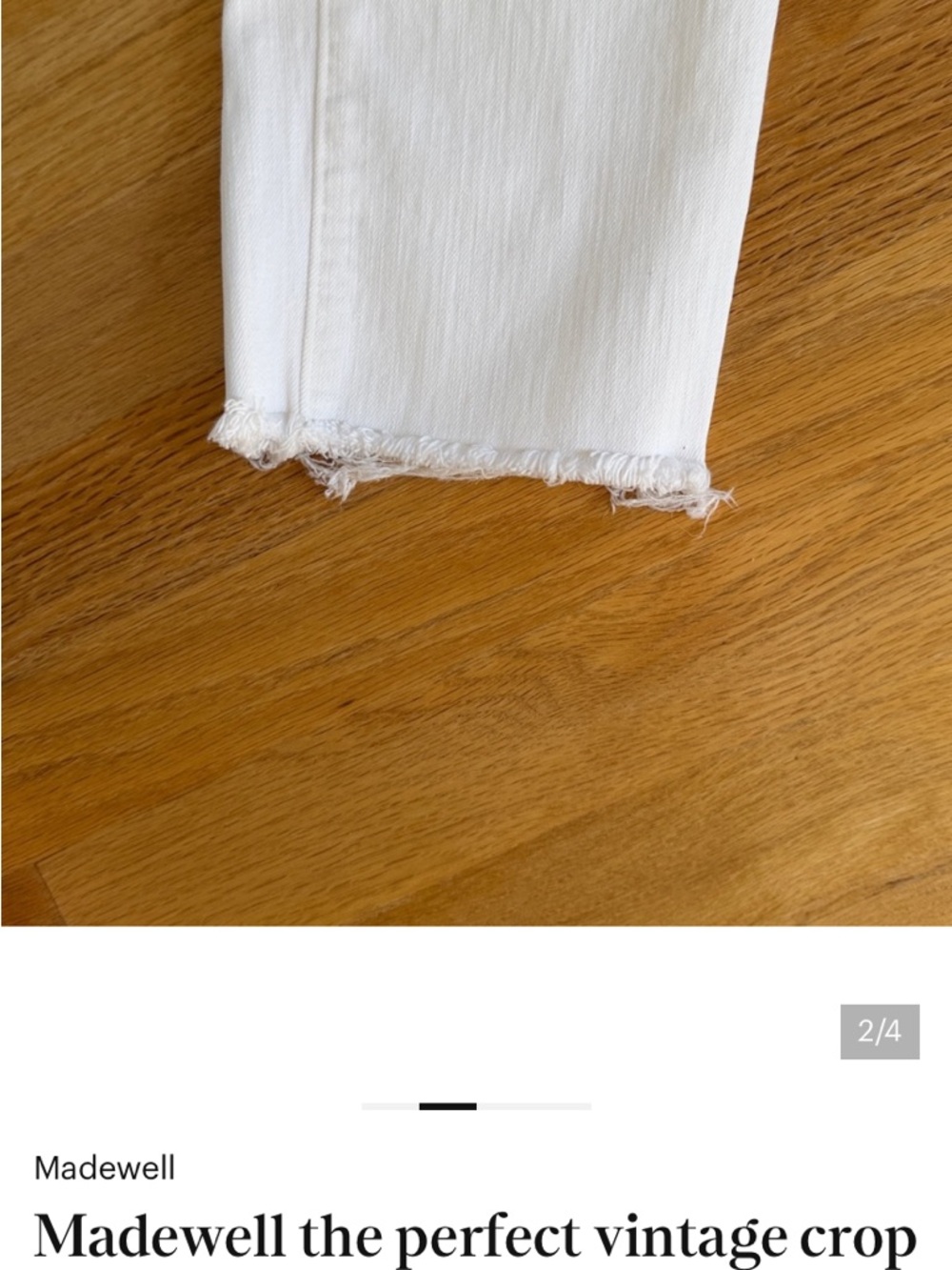 Madewell White Straight-Leg High-Rise Jeans - Picture 9 of 9